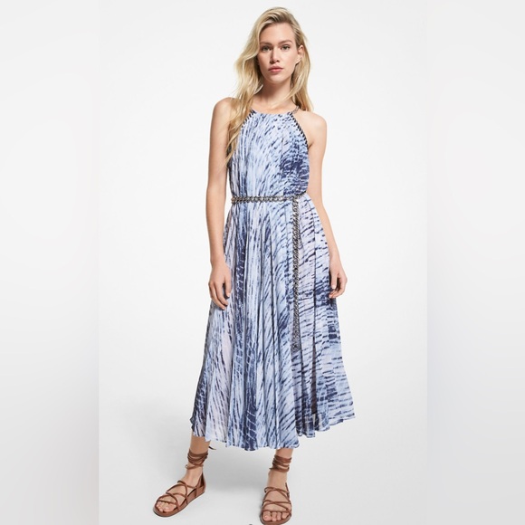 Michael Kors Dresses & Skirts - Michael Kors Tie Dye Georgette Halter Dress